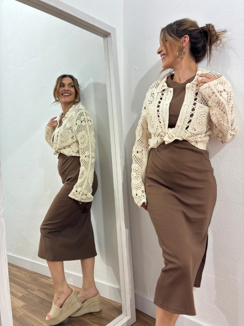 Vestido canalé XL