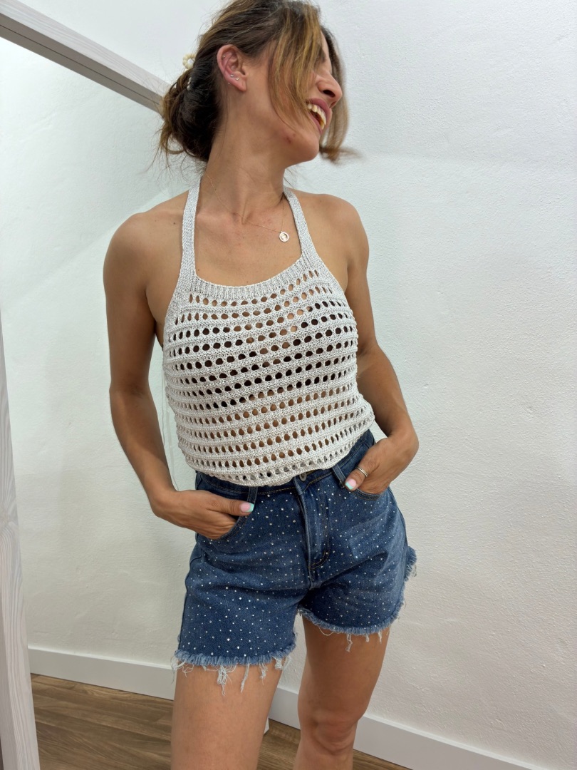 Top halter plata
