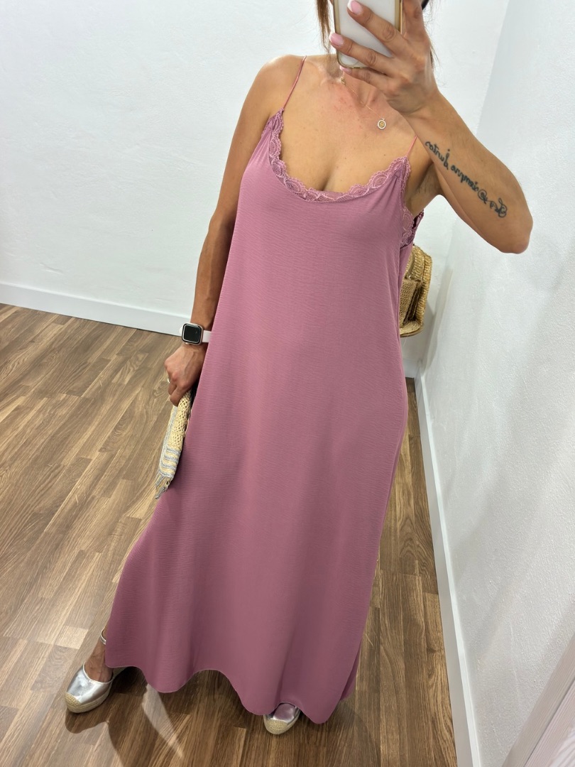 Vestido lencero fluido