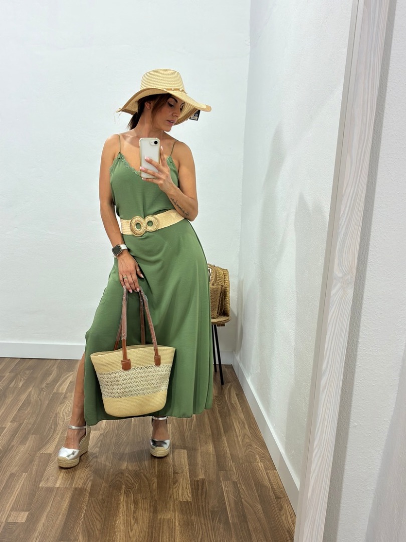 Vestido lencero fluido