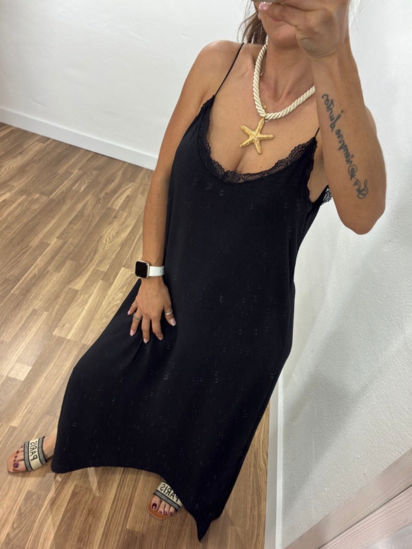 Vestido lencero fluido