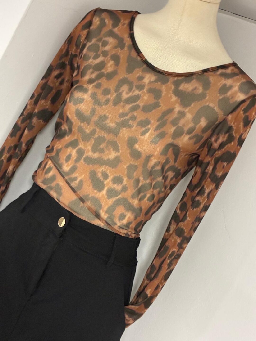 Camiseta tul leopardo