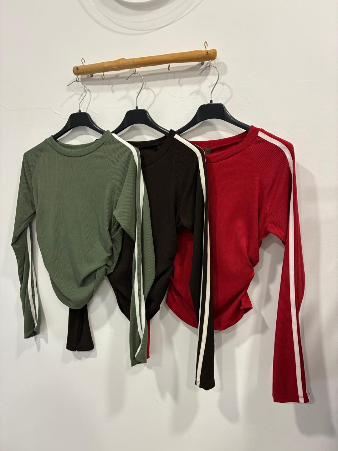 Camiseta fruncido canalé