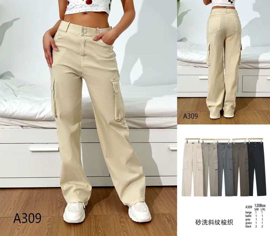 Pantalón cargo desgastado