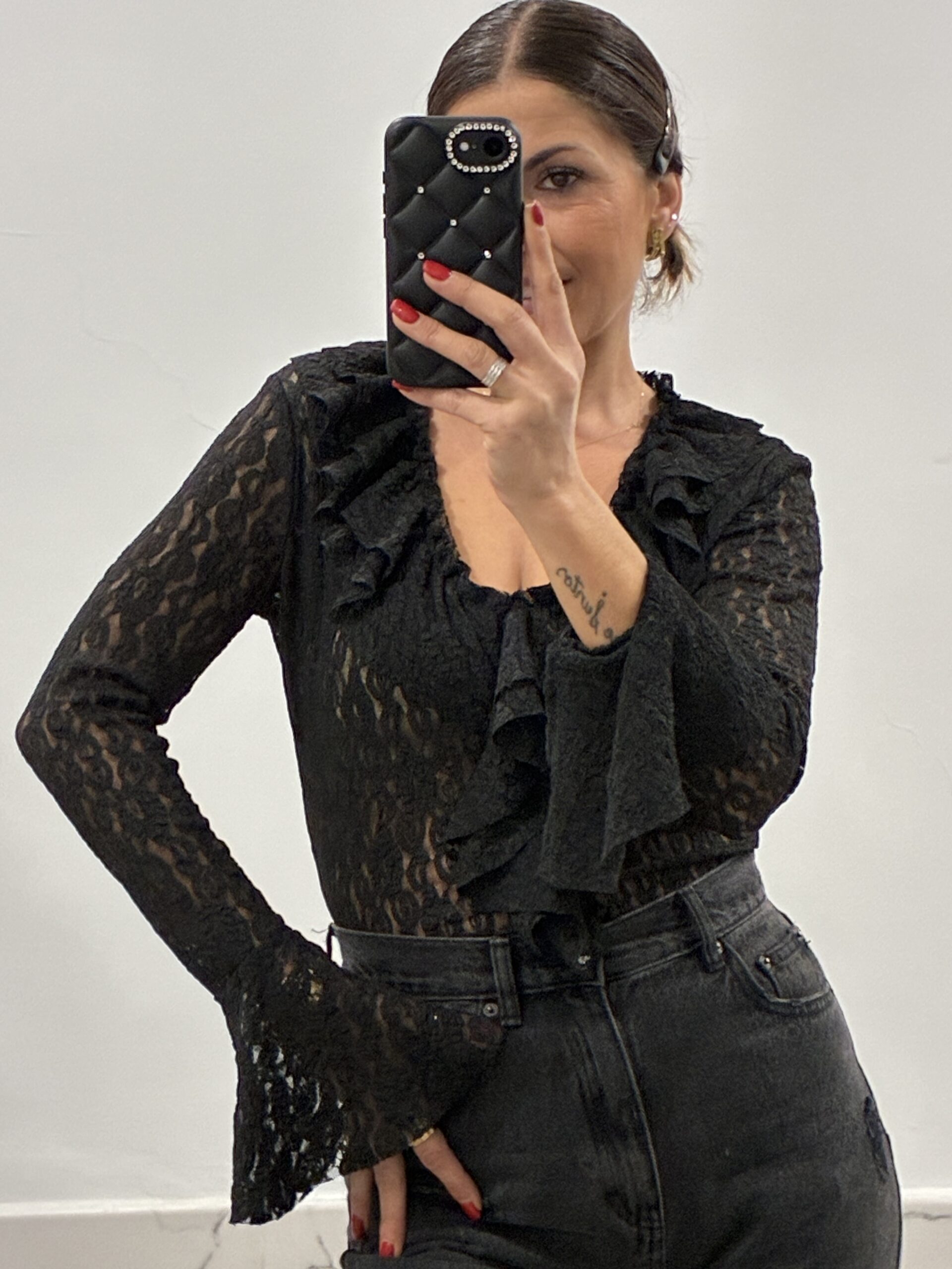 Camiseta encaje volante - Imagen 2