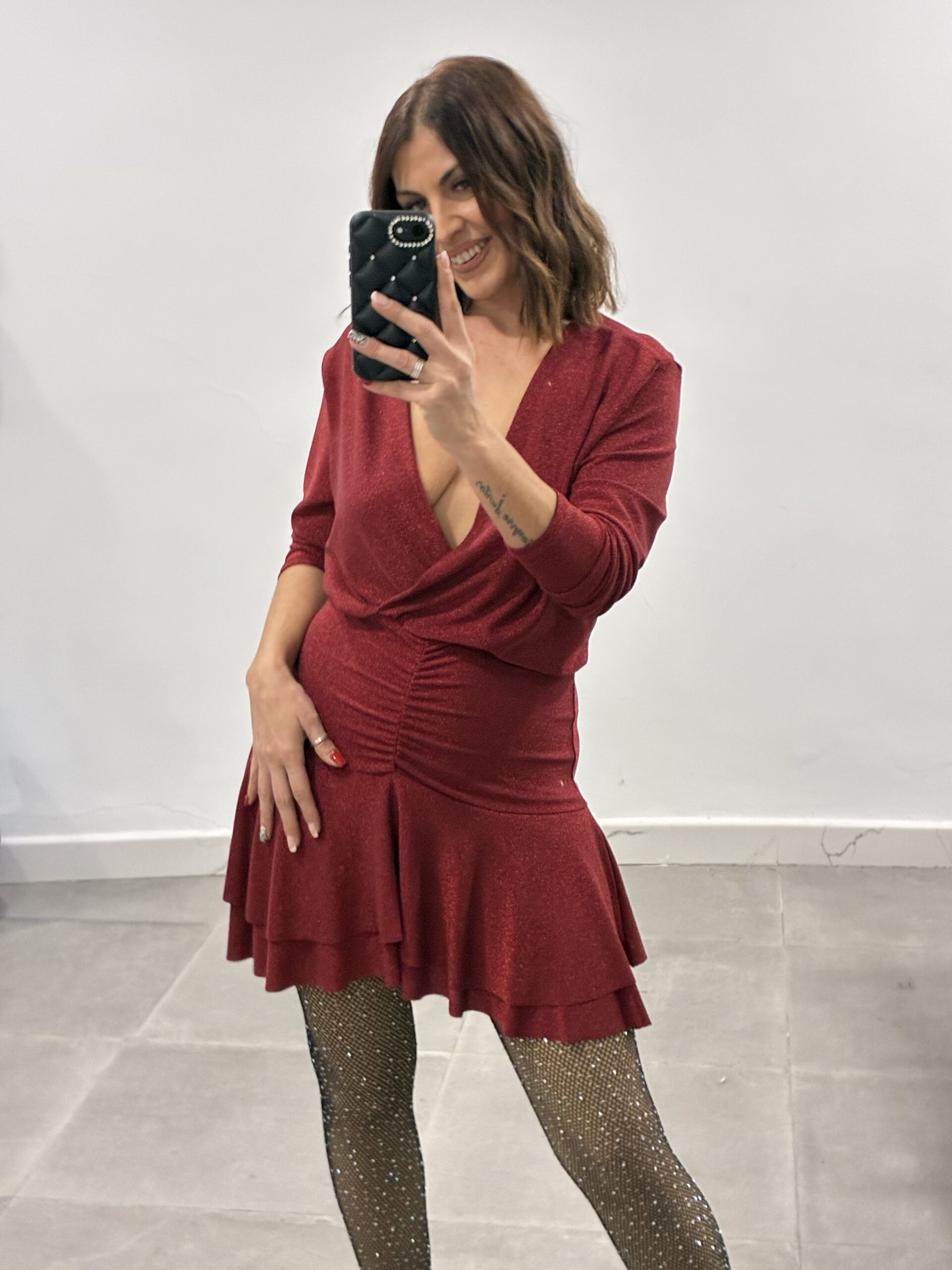 Vestido lurex fruncido - Imagen 2