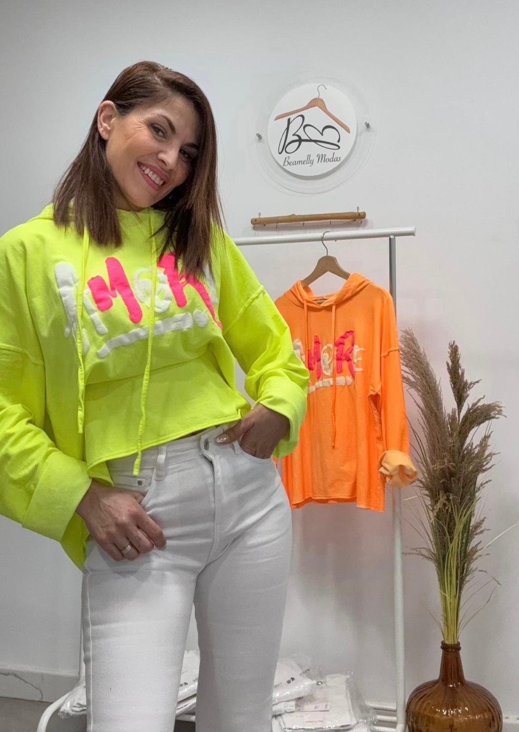 Sudadera flúor amour